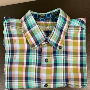 Alan Flusser Vibrant Plaid Button Down Shirt
